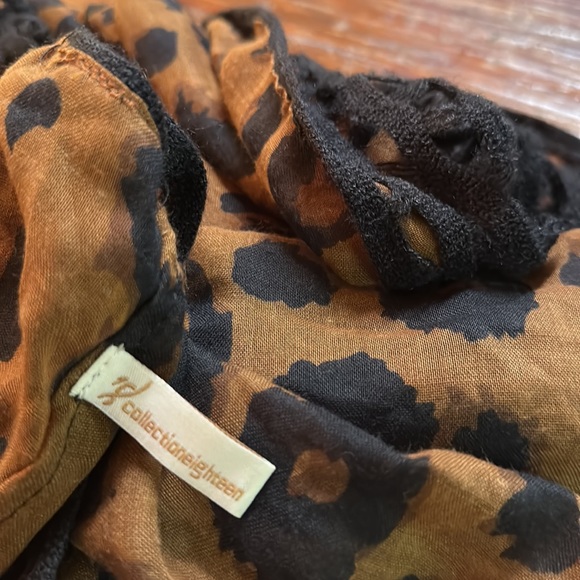 Beautiful leopard & black knit double layer Infinity Scarf, excellent condition - Picture 6 of 6